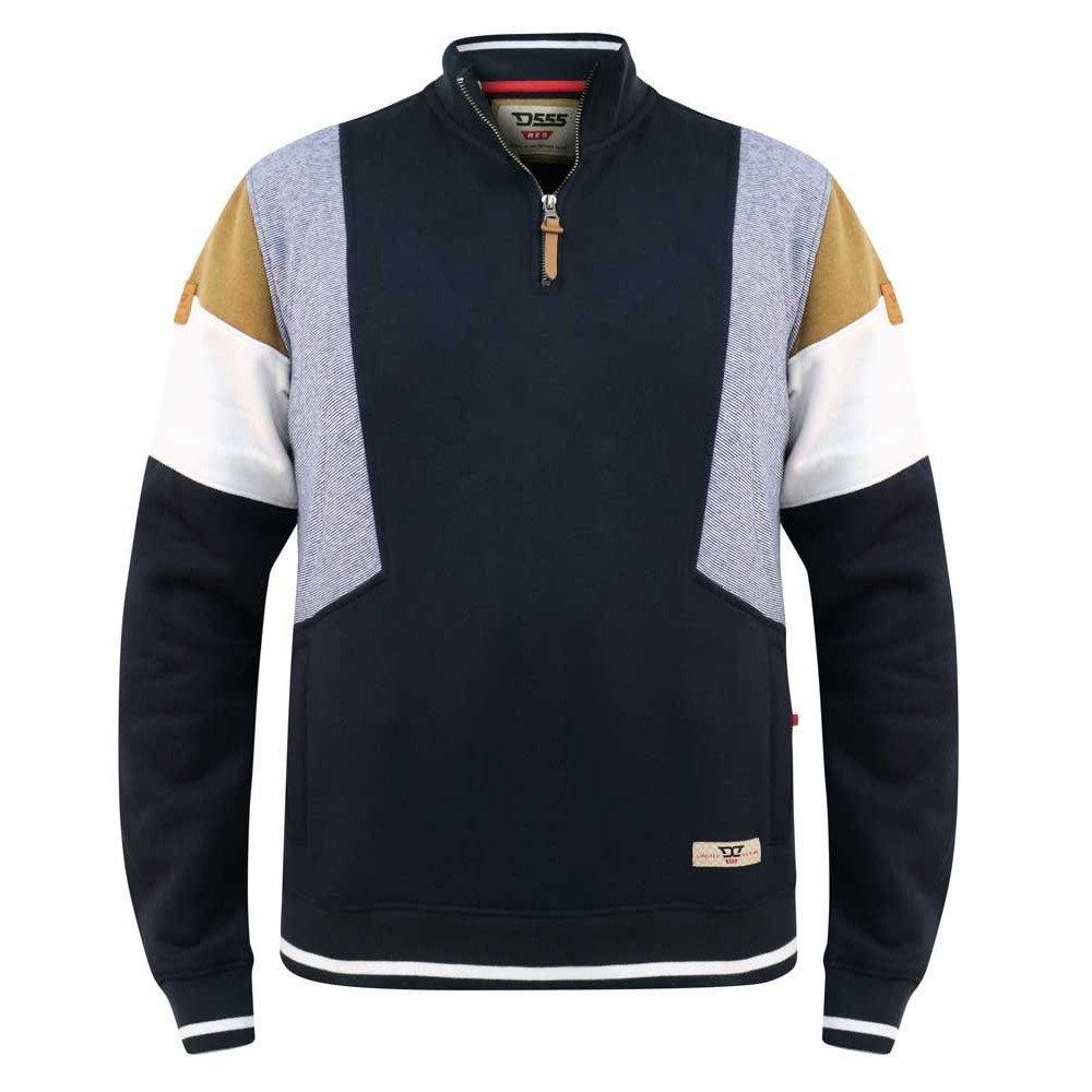 Duke Kenington Color Block Quarter Zip Sweatshirt  