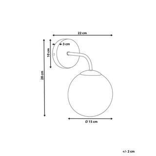 Beliani Applique en Vetro Retrò BOOMI  