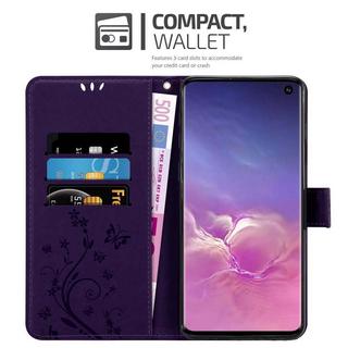 Cadorabo  Housse compatible avec Samsung Galaxy S10 5G - Coque de protection au design floral avec fermeture magnétique, fonction de support et emplacements pour cartes 