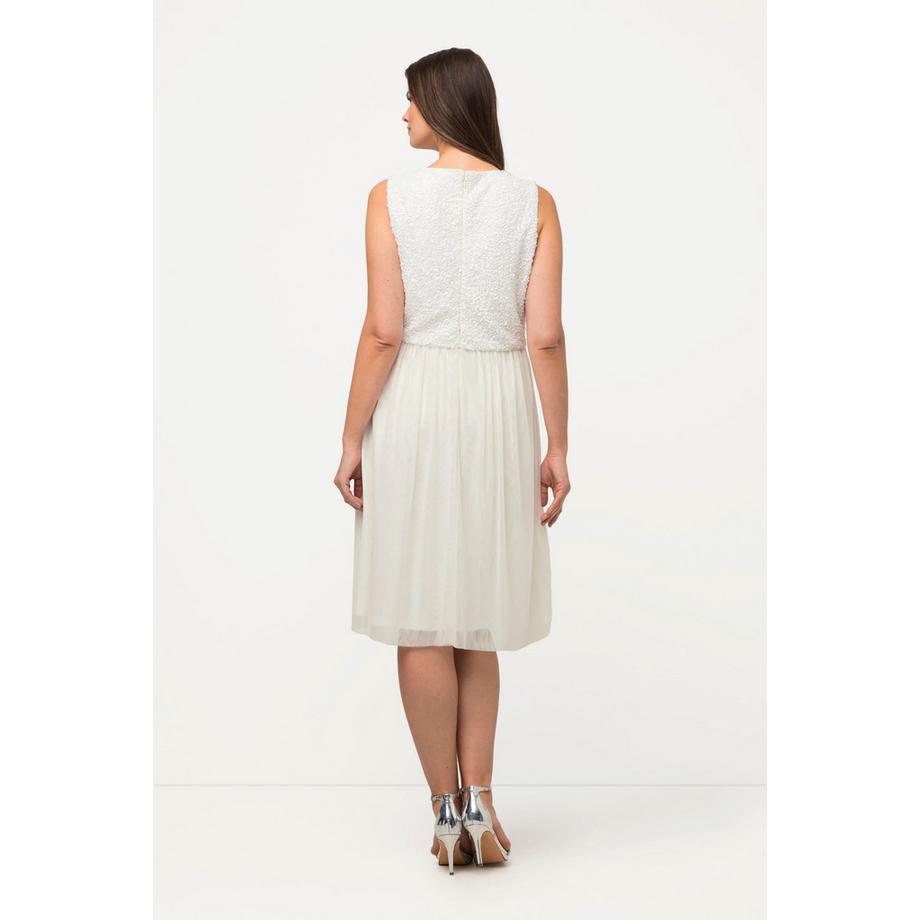 Ulla Popken Abito Midi Paillettes Senza Maniche Scollo V  