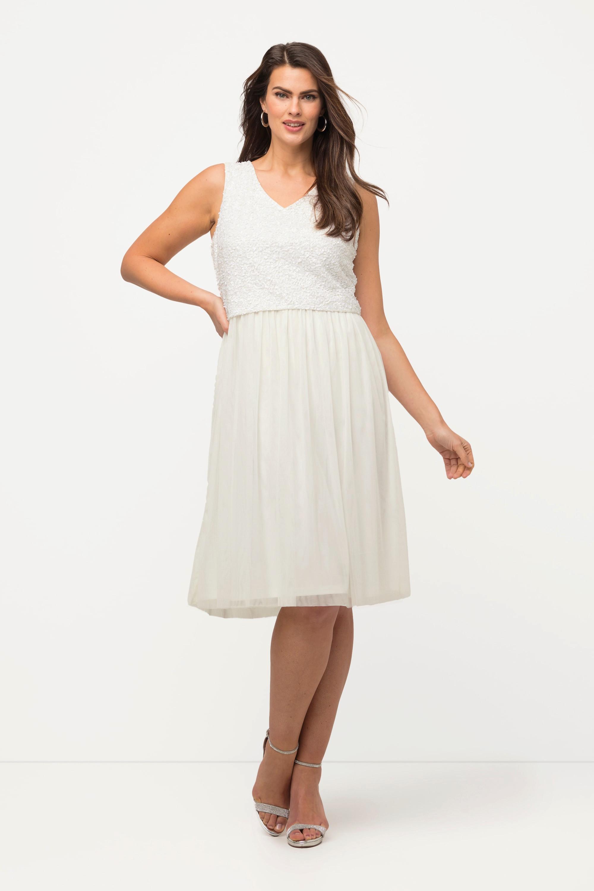 Ulla Popken Abito Midi Paillettes Senza Maniche Scollo V  