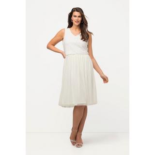 Ulla Popken Abito Midi Paillettes Senza Maniche Scollo V  