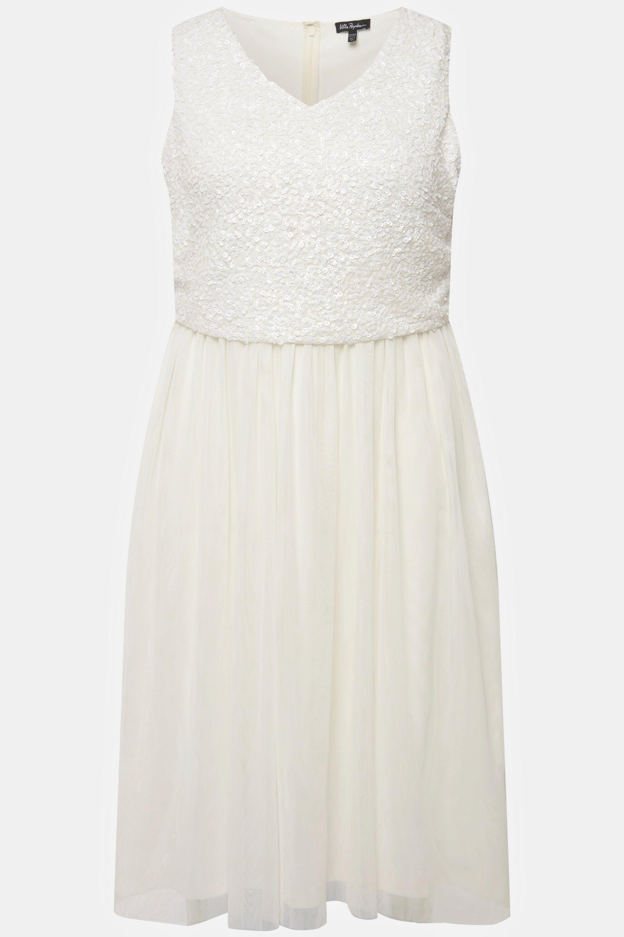 Ulla Popken Abito Midi Paillettes Senza Maniche Scollo V  