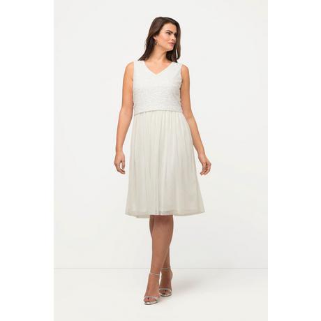 Ulla Popken Abito Midi Paillettes Senza Maniche Scollo V  