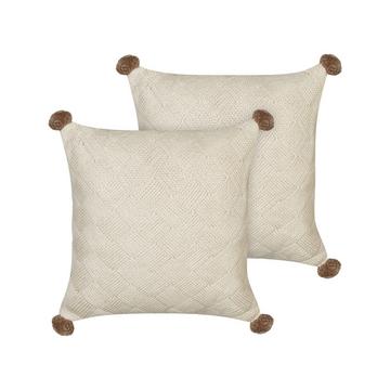 Lot de 2 coussins en Coton Rustique OBERONIA