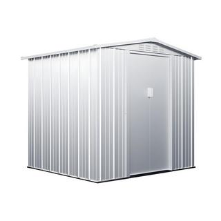 Vente-unique Abri de jardin métal en acier galvanisé gris 3,72 m² LINUS  