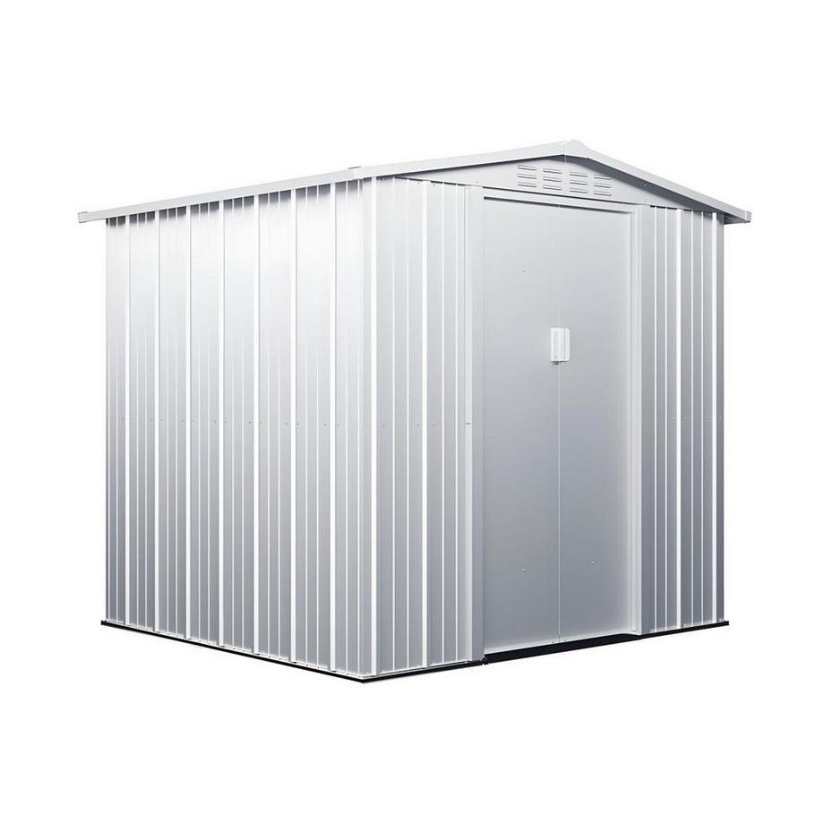 Vente-unique Gartenhaus Gerätehaus - Stahl - Grau - 3,73 m² - LINUS  
