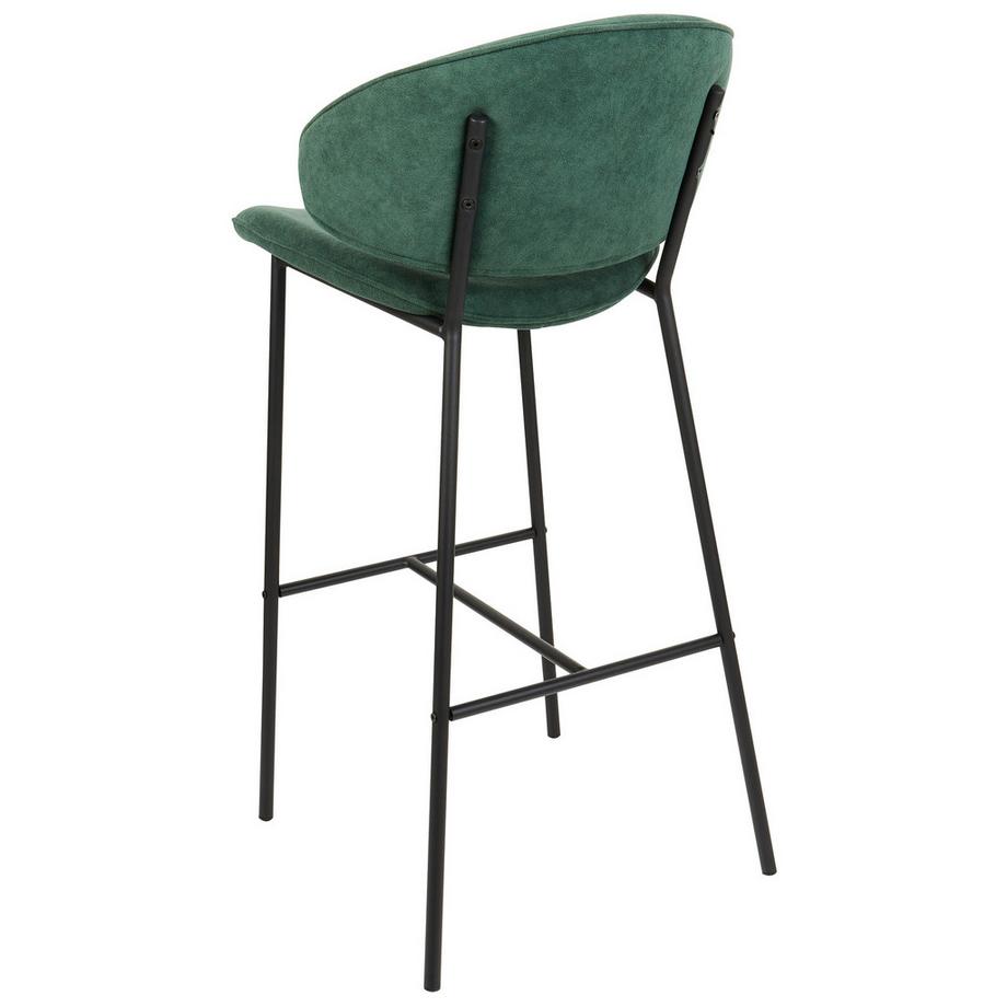 Beliani Lot de 2 chaises de bar en Tissu Rétro KIANA  