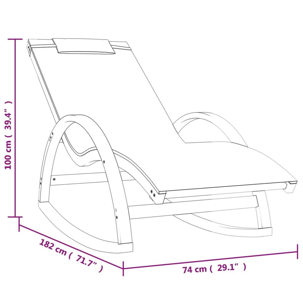 VidaXL Chaise berçante tissu  