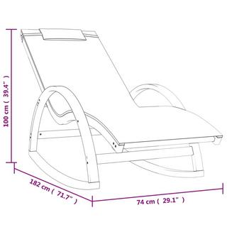 VidaXL Chaise berçante tissu  