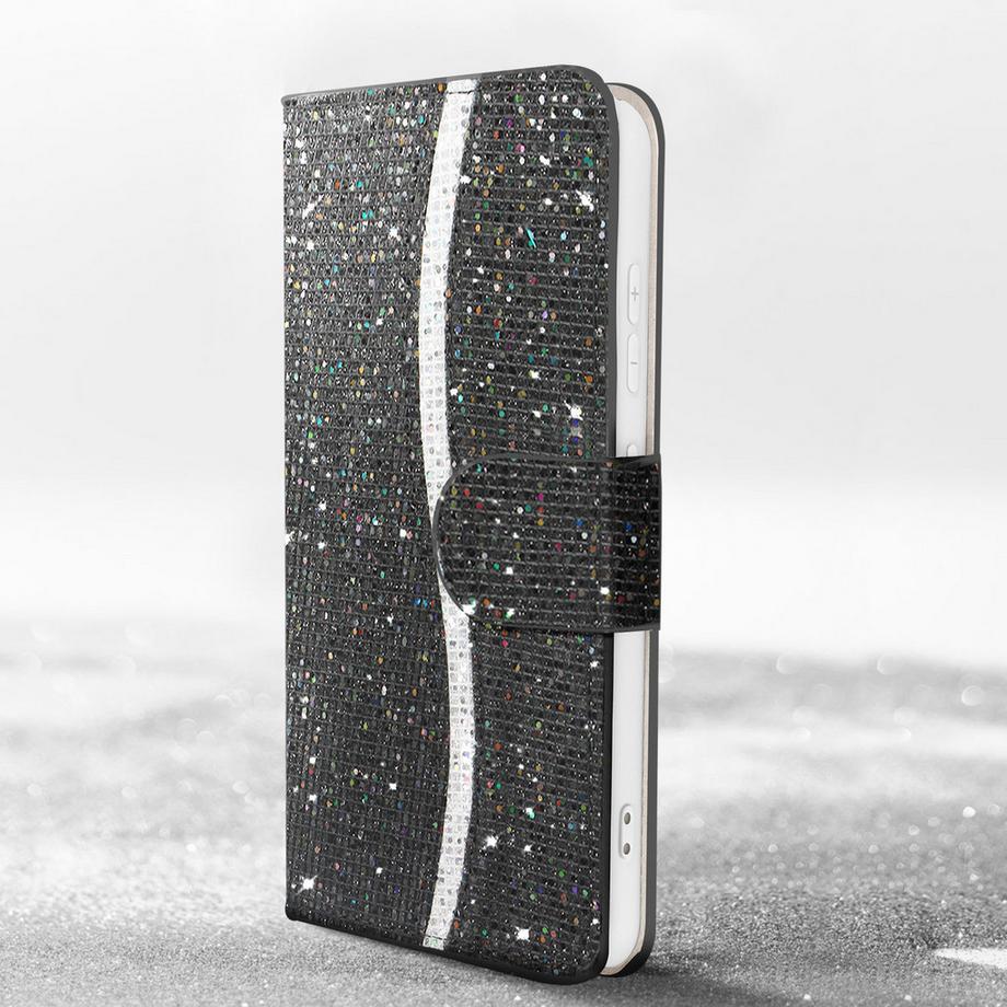 Avizar  Glitter-Hülle Samsung S23 Schwarz 