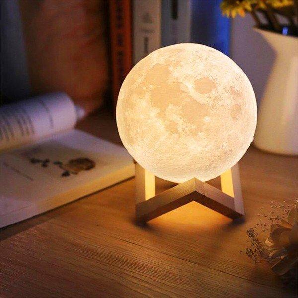 Cover-Discount  Multicole LED Lampe lunaire à gradation 3D 15CM 