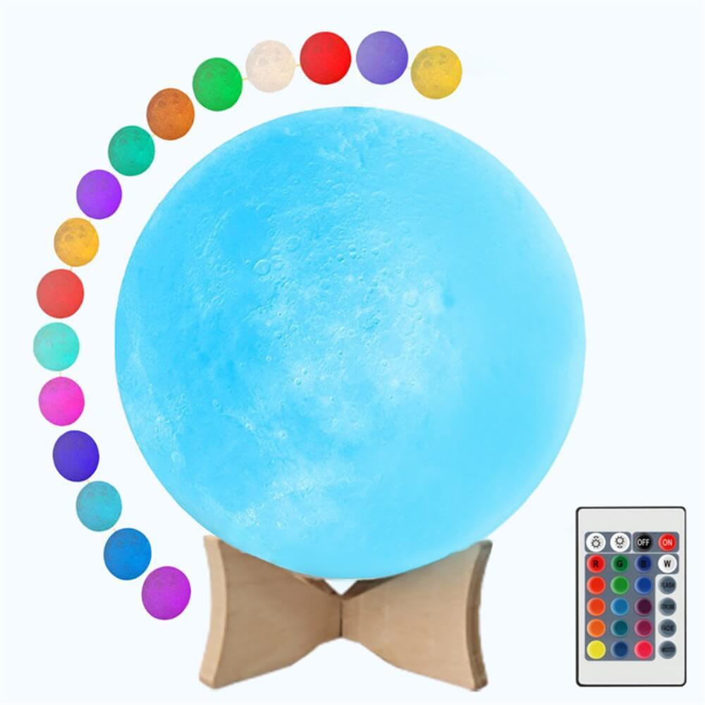 Cover-Discount Lampada Luna LED multicolore 3D dimmerabile 15CM  