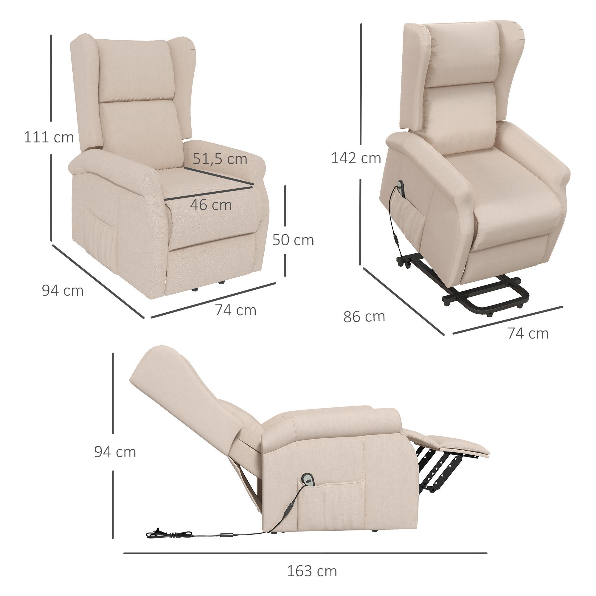 HOMCOM  Fauteuil avec aide à se lever 