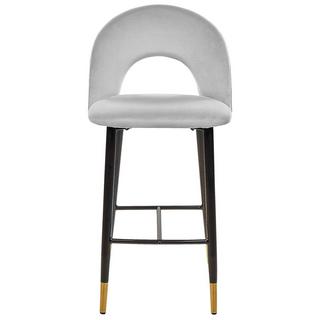 Beliani Set di 2 sedie alte en Velluto Glamour FALTON  