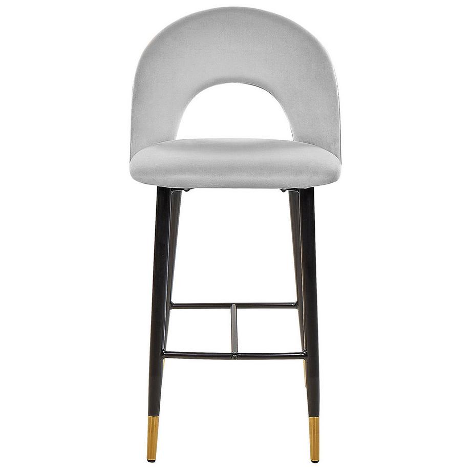 Beliani Set di 2 sedie alte en Velluto Glamour FALTON  