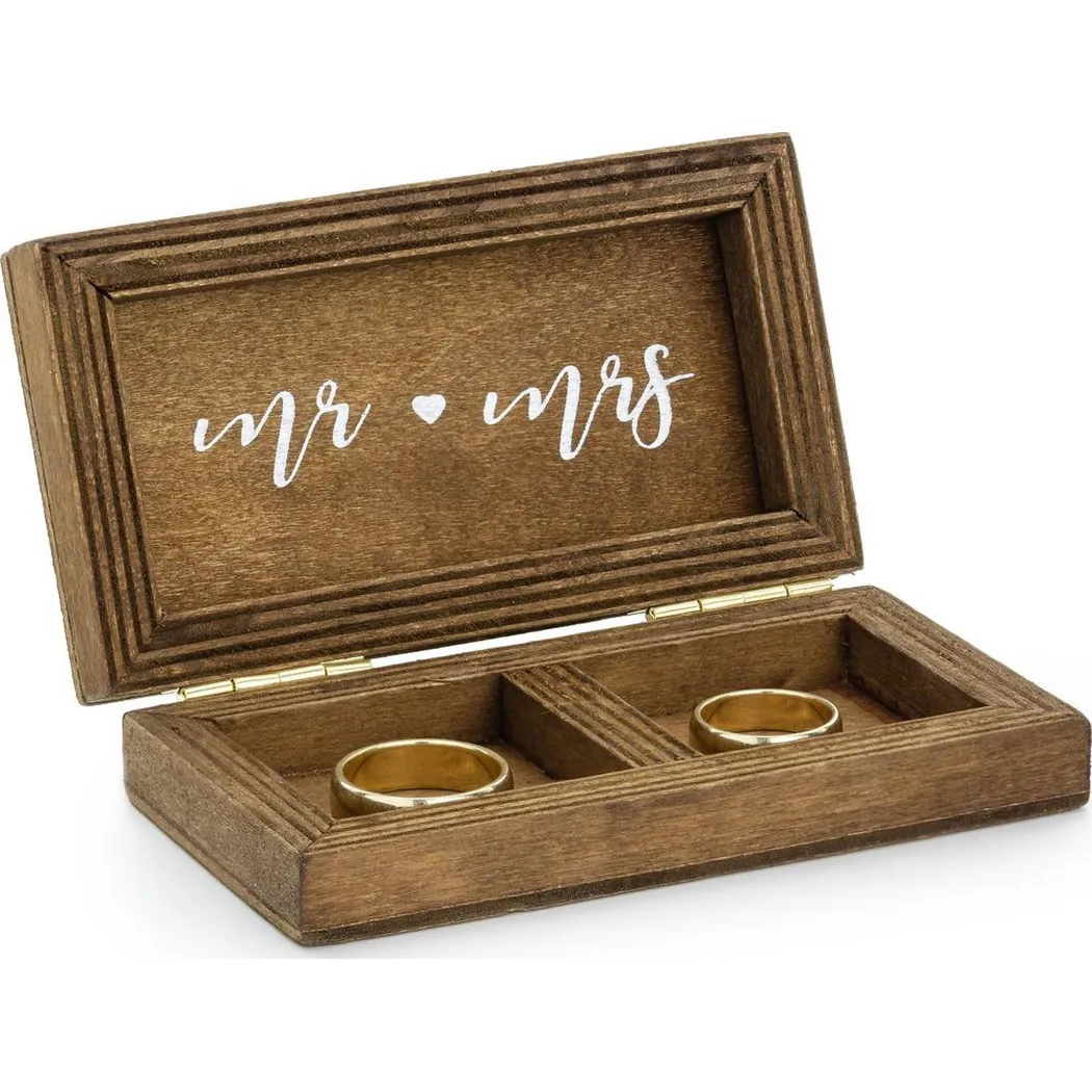 PartyDeco - Hochzeitsaccessoire Ring Box Hochzeit, 10cm