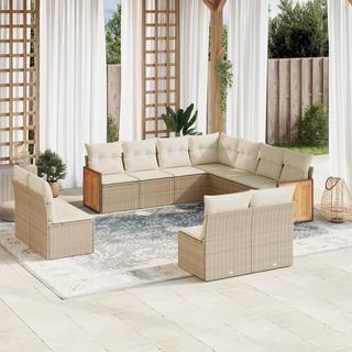 VidaXL set divano da giardino Polirattan  