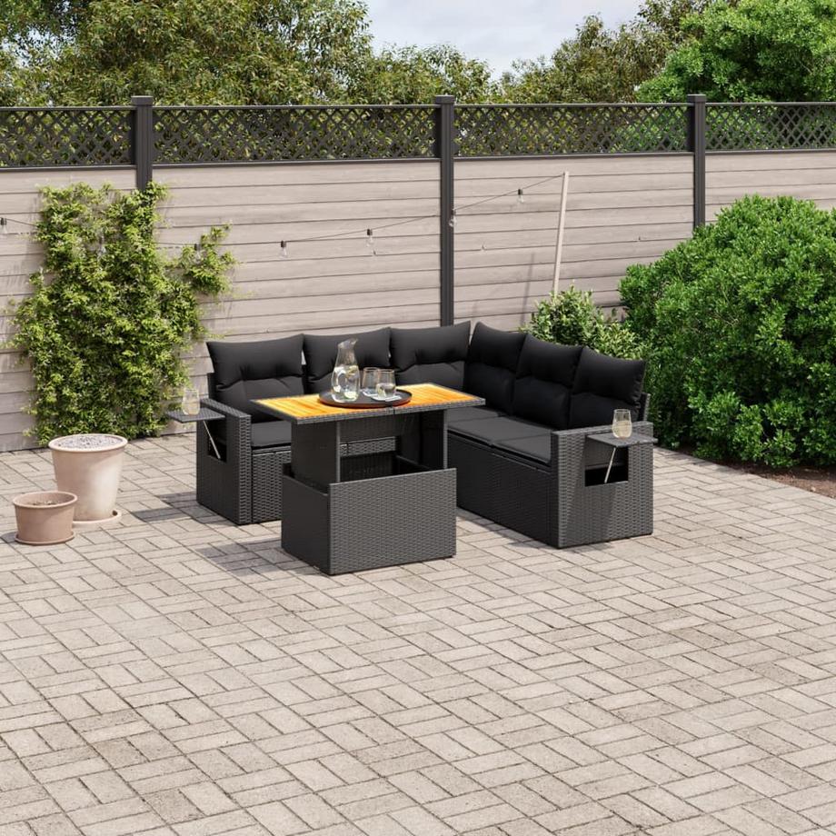 VidaXL set divano da giardino Polirattan  