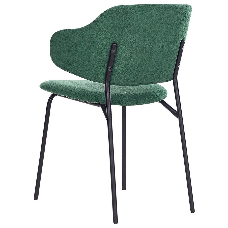 Beliani Lot de 2 chaises de salle à manger en Tissu Moderne KENAI  