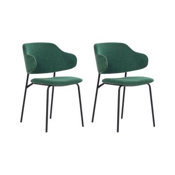 Lot de 2 chaises de salle à manger en Tissu Moderne KENAI