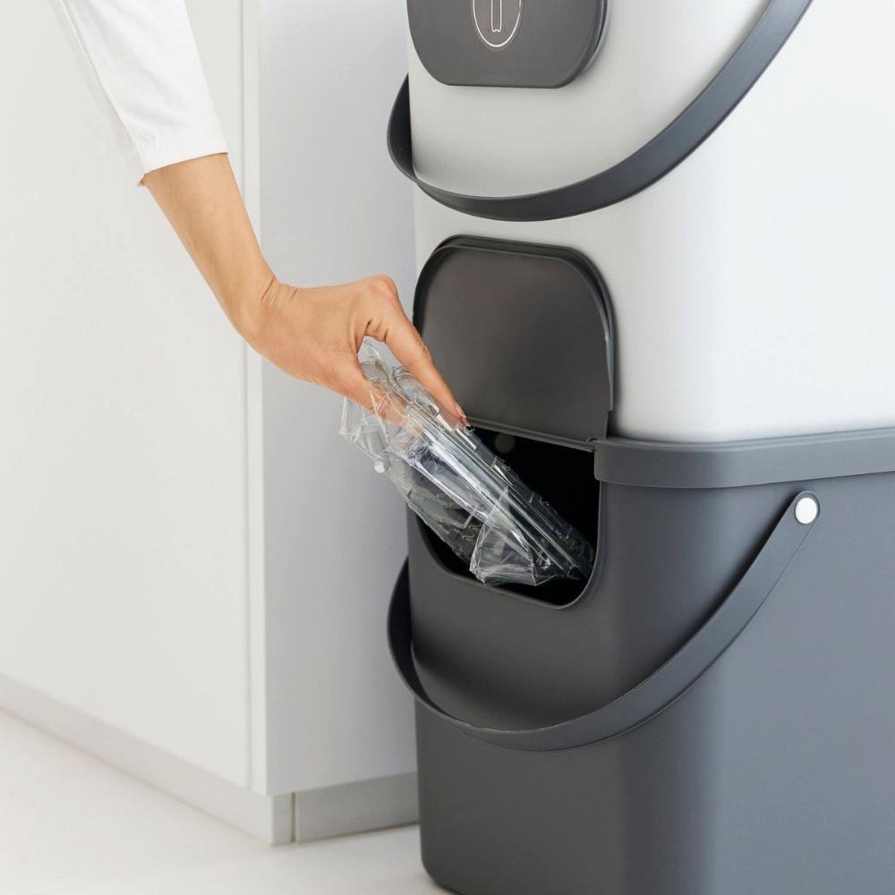 rotho ALBULA Recycling Müllsystem 40L   Anthrazit  