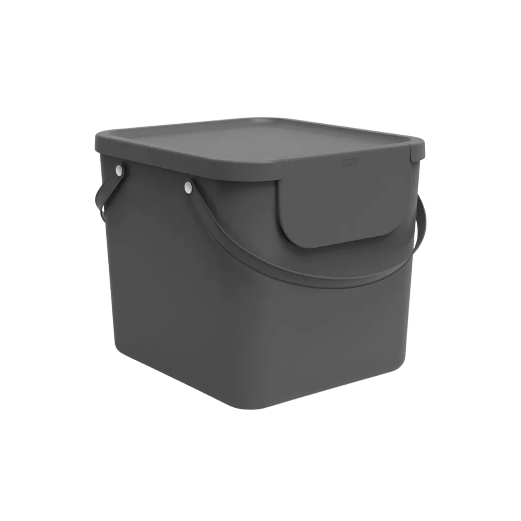 Rotho – ALBULA Recycling Müllsystem 40L Anthrazit, One Size, Anthrazit