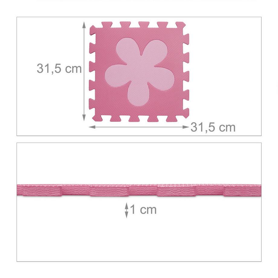 B2X  Puzzlematte Blumenmuster 