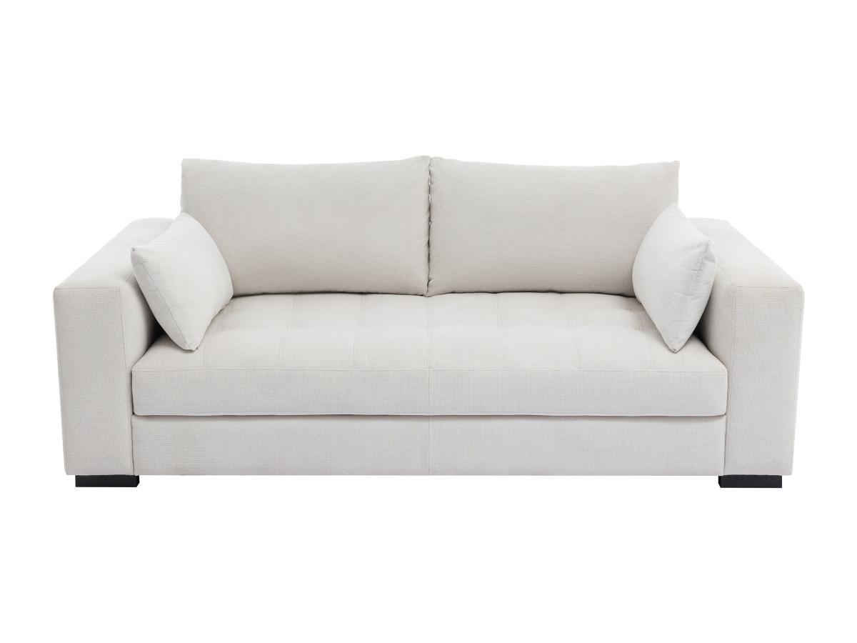 Vente-unique Sofa 2-Sitzer - Strukturstoff - Beige - REBOLDA  