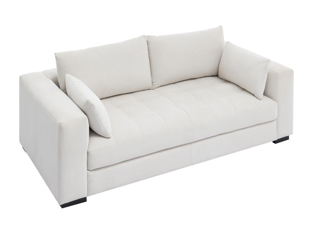 Vente-unique Sofa 2-Sitzer - Strukturstoff - Beige - REBOLDA  