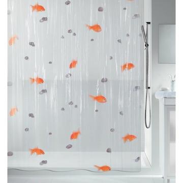 Spirella Tenda doccia PEVA FISH 180x200cm Arancione