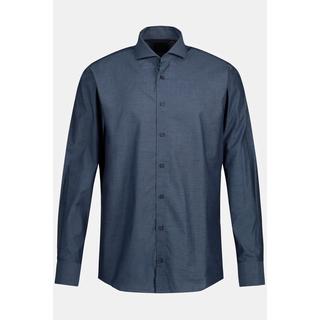 JP1880  Camicia dalla vestibilità comoda per l'ufficio con fantasia a pallini, colletto alla francese e maniche lunghe, fino alla tg. 8XL 