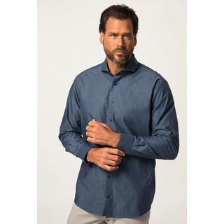 JP1880  Camicia dalla vestibilità comoda per l'ufficio con fantasia a pallini, colletto alla francese e maniche lunghe, fino alla tg. 8XL 