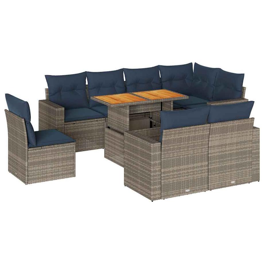 set di divani da giardino Polirattan