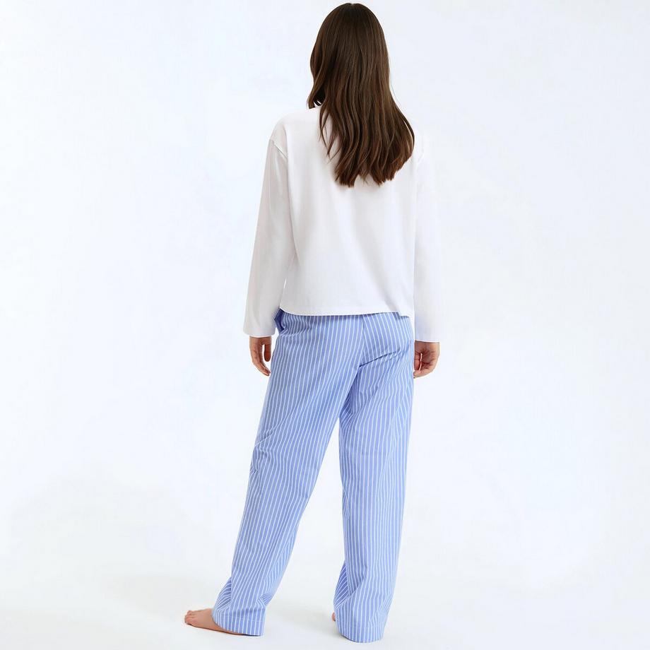 La Redoute Collections Pantalon de pyjama rayé en pur coton  