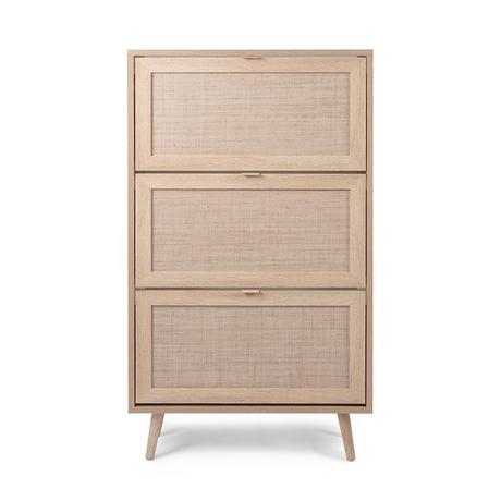 Calicosy Schuhablage mit 3 Türen L70 cm - Rattan-Druck - Bali  