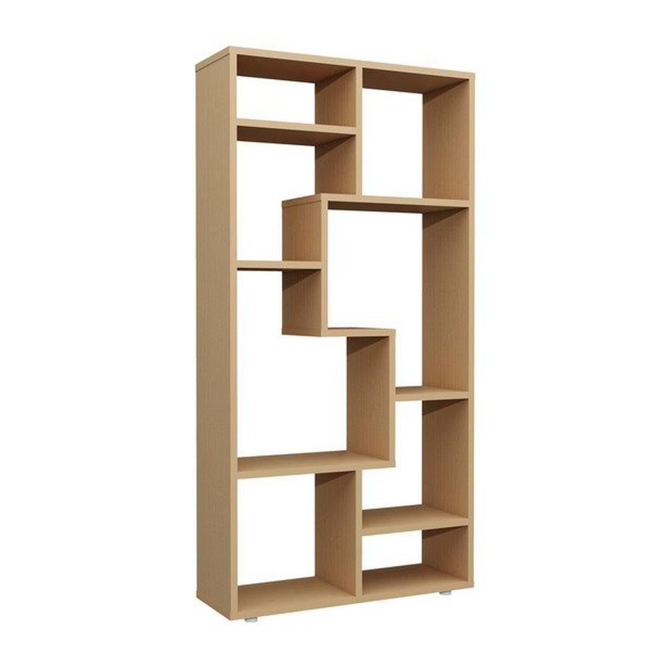 VCM Étagère en bois Étagère à livres Étagère à médias Rangement Séparation de pièce Étagère déco Lanisa M  