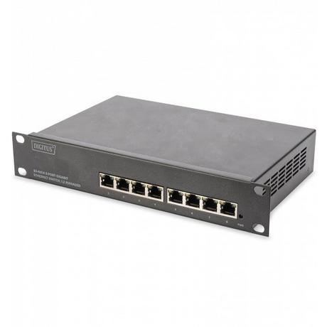 Digitus  10 Zoll 8-Port Gigabit Ethernet Switch, L2+ Managed 