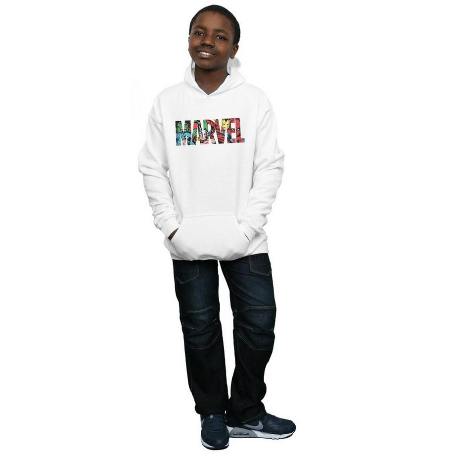 Marvel Comics  Felpa Con Cappuccio Logo 