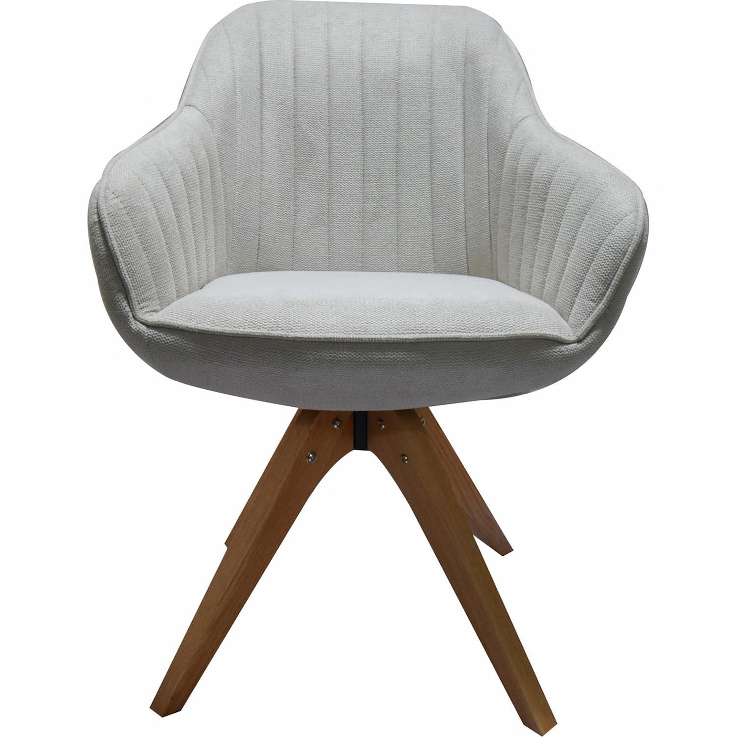 mutoni Chaise tissu chêne crème  