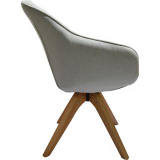 mutoni Chaise tissu chêne crème  