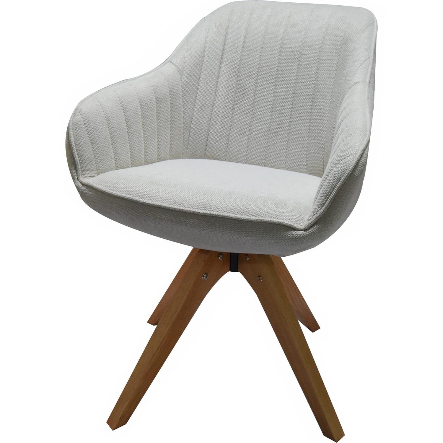 mutoni Chaise tissu chêne crème  