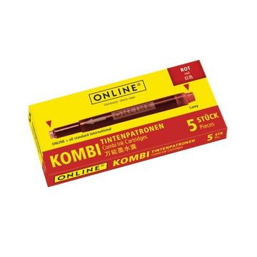 ONLINE Tintenpatronen Kombi 17307/12 Rot 5 Stück