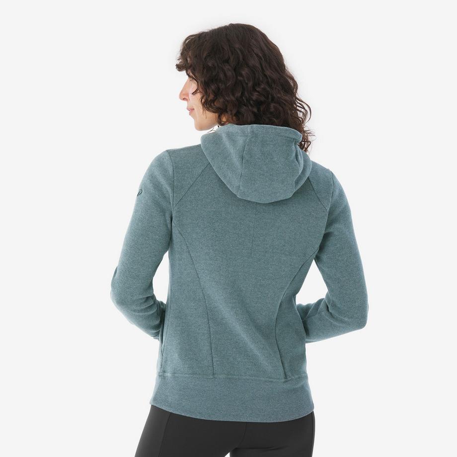 QUECHUA Pull randonnée zippé polycoton  