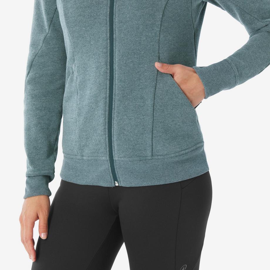 QUECHUA Pull randonnée zippé polycoton  