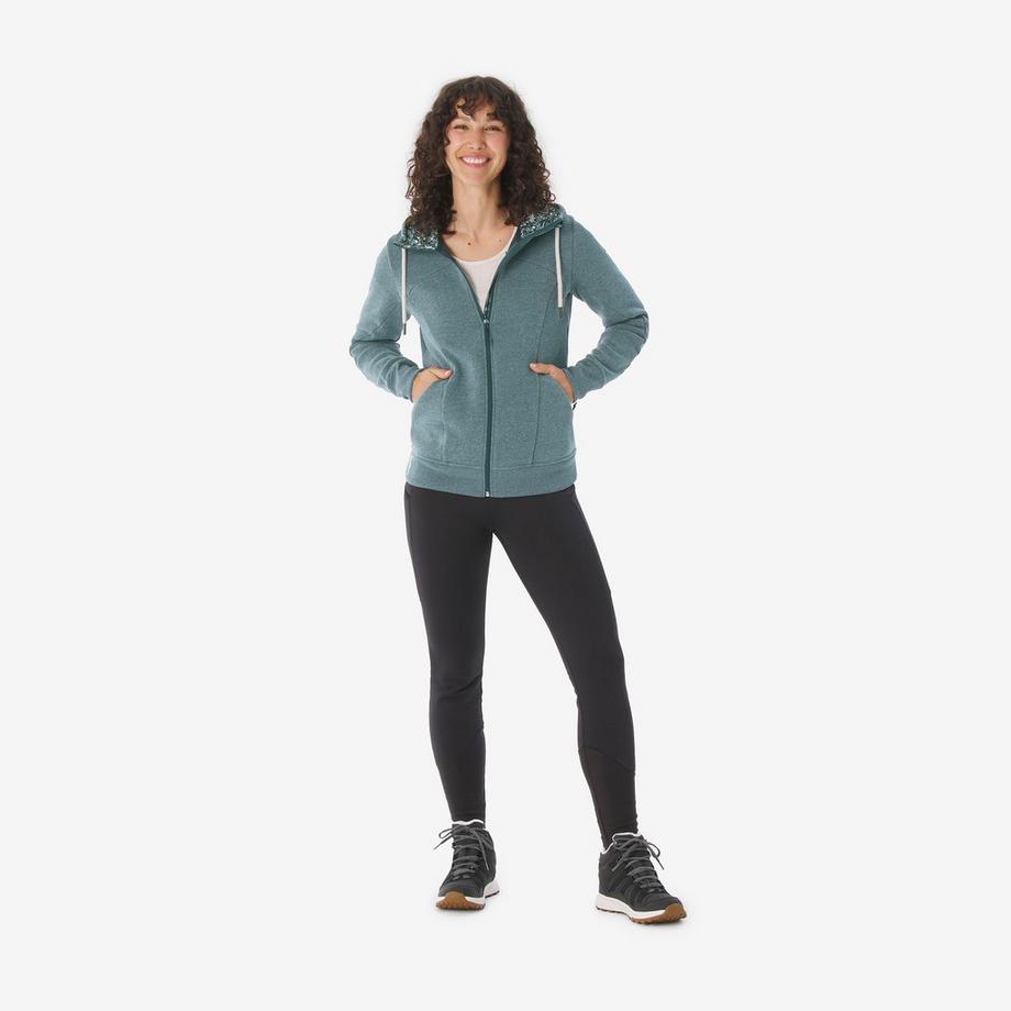 QUECHUA Pull randonnée zippé polycoton  