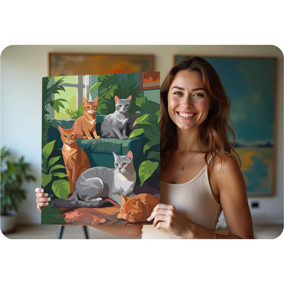 B2X Peinture par numéros 40x50 cm Chats Massido  