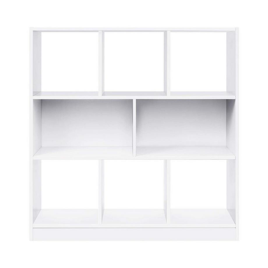 Calicosy Bibliothèque blanche avec 8 cases de rangement ouvertes - L97,5 x H100 cm  