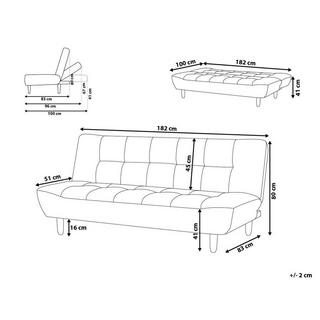 Beliani Schlafsofa aus Polyester Retro ALSTEN  