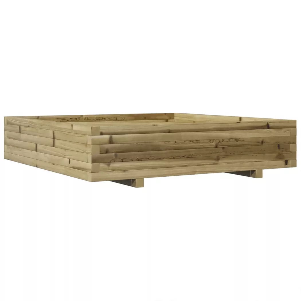 Jardinière 110x110x26,5 cm bois de pin imprégné